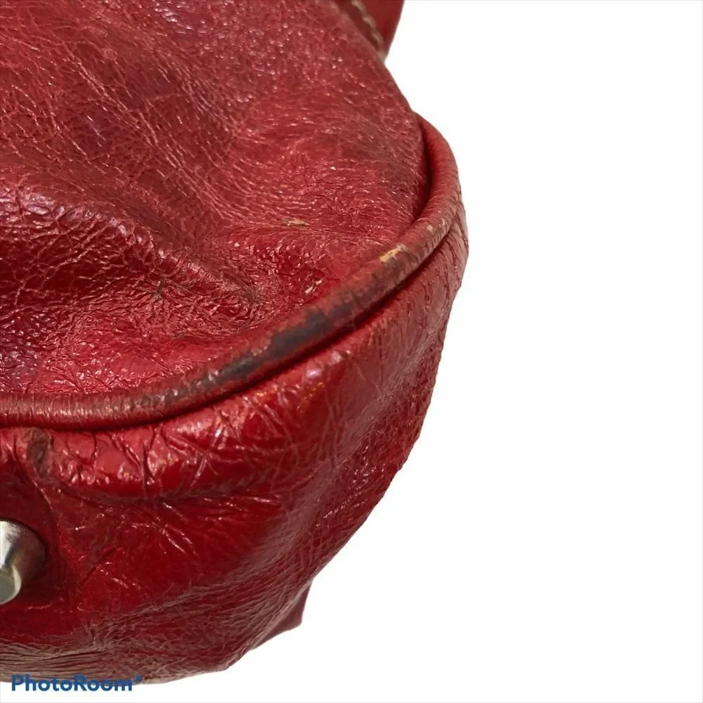 Abro Large Red Leather Italian Made Bag‎ Purse Tote